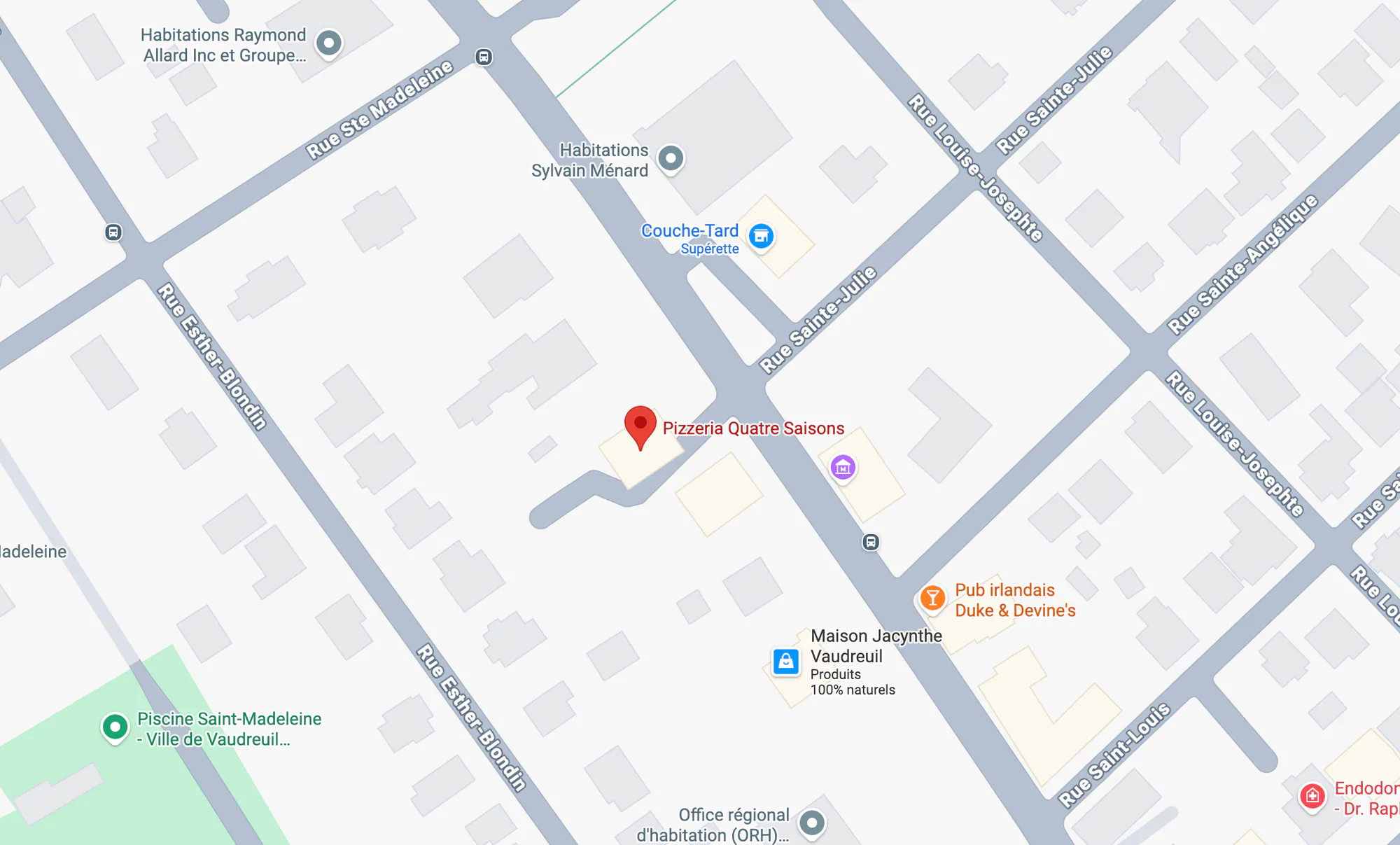 map pizzeria 4 saisons